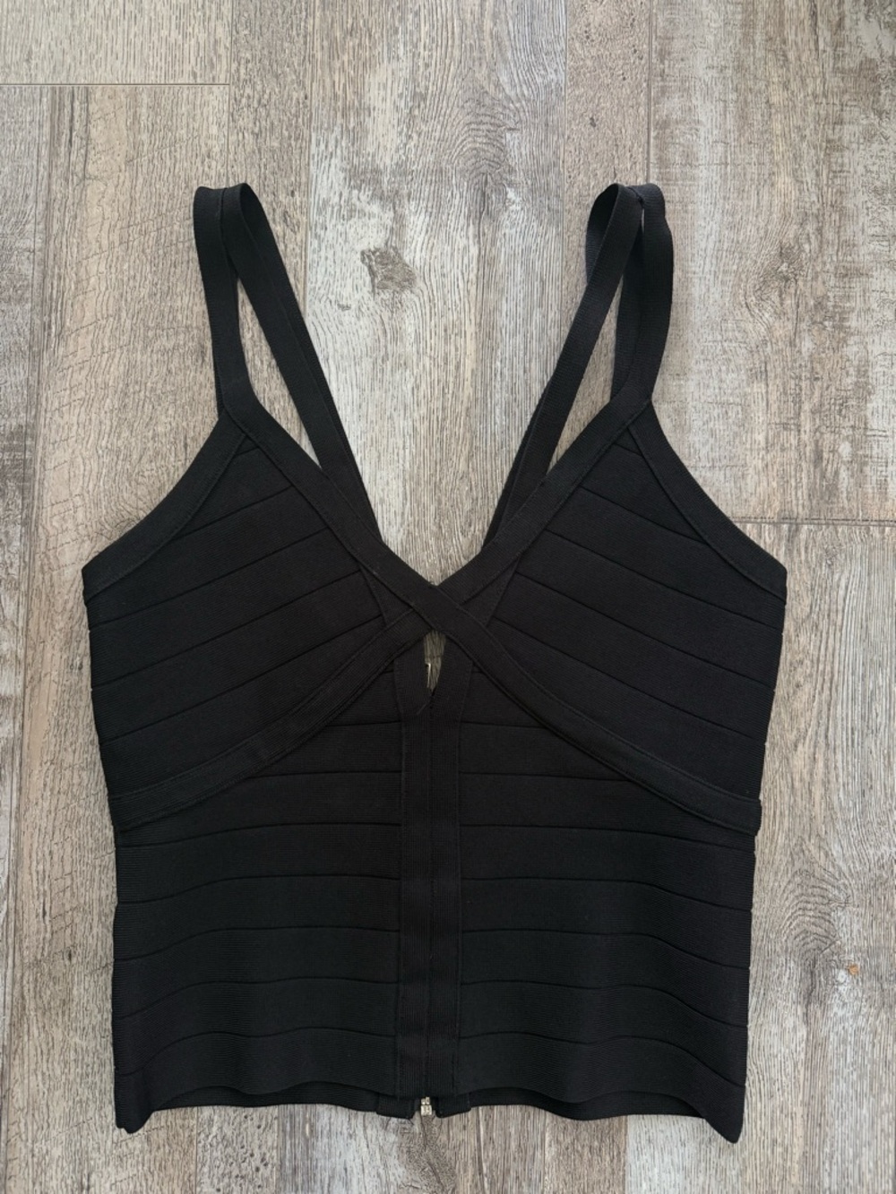 bebe Bandage Top with Gold Hardware